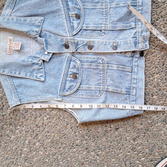 Vintage 90s Great Land trading company cropped denim vest size small - Picture 11 of 11